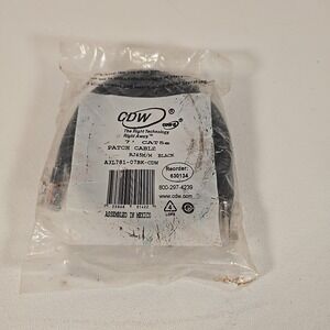 CDW 7-Foot Cat5e Network Patch Cable Black RJ45M/M 7' Ft UTP Cord
